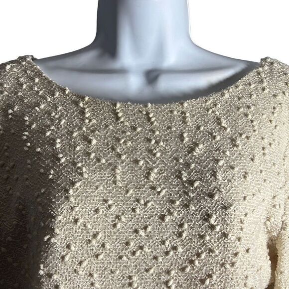 JENNIFER LOPEZ SIZE M  LIGHT WEIGHT SEQUINED SWEATER W BEHIND THE NECK SASH / BO - Picture 2 of 10